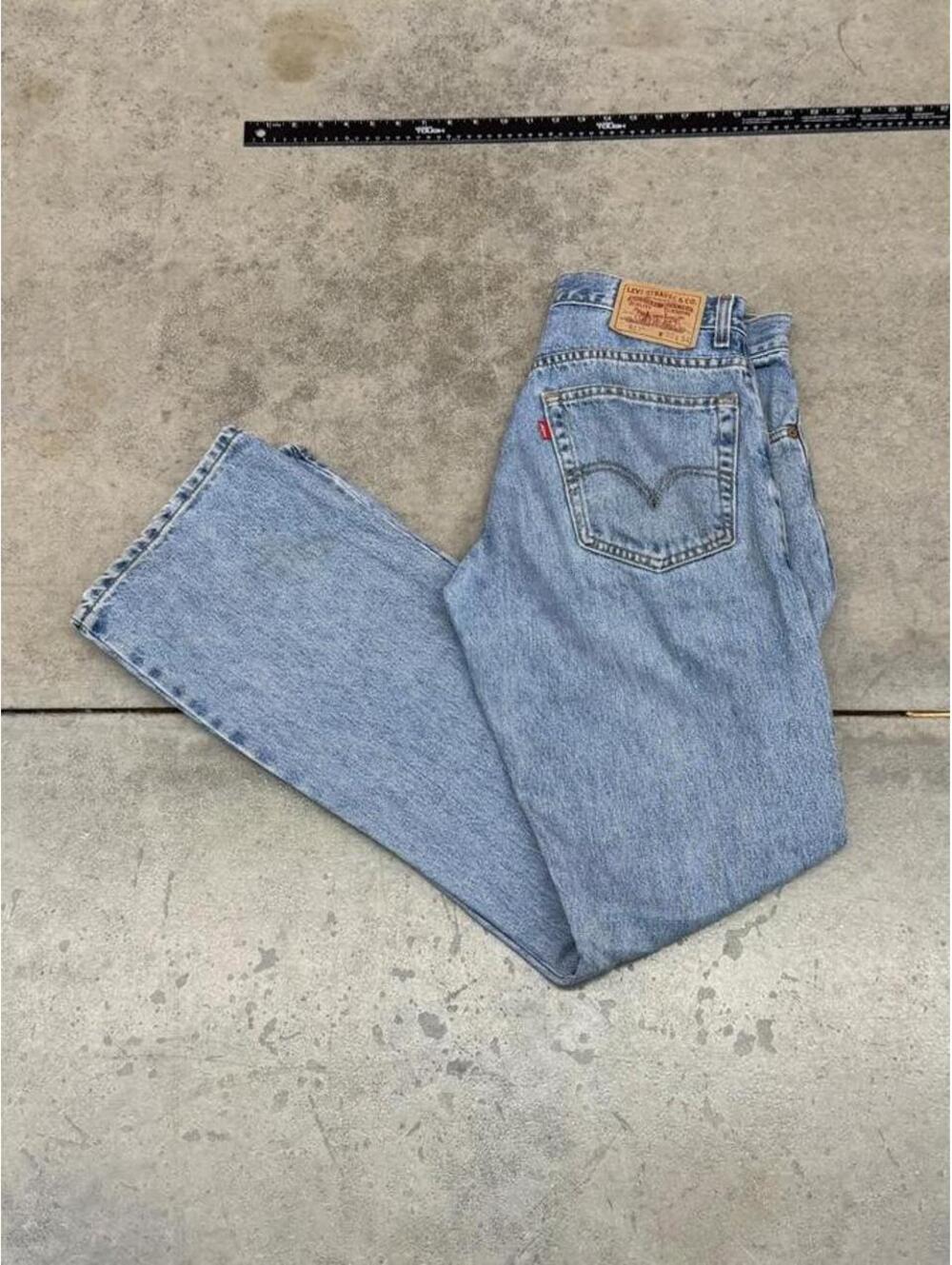vintage levis 517 faded blue flared boot cut jeans size 32 x 34
